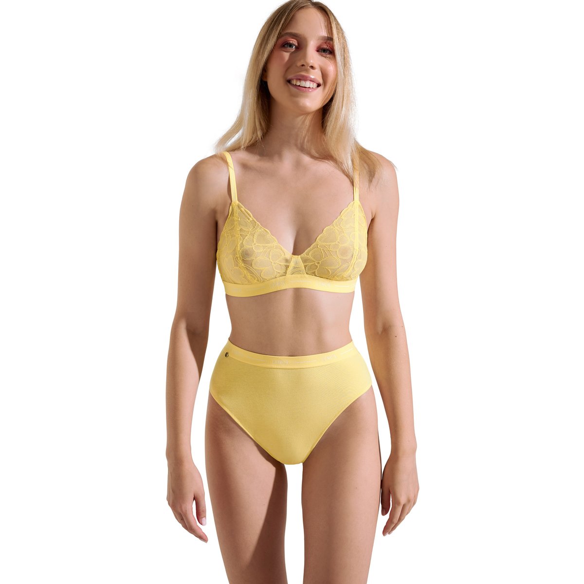 Soutien-gorge bralette triangle sans armatures Sunflower jaune, LISCA