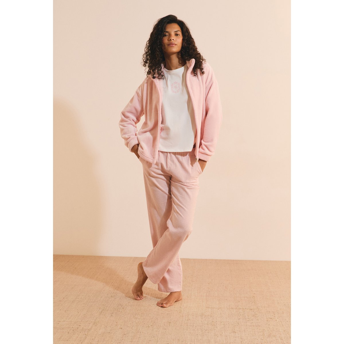 ETAM 3 PIECES ROSI - PYJAMA 3 PCS rose, ETAM