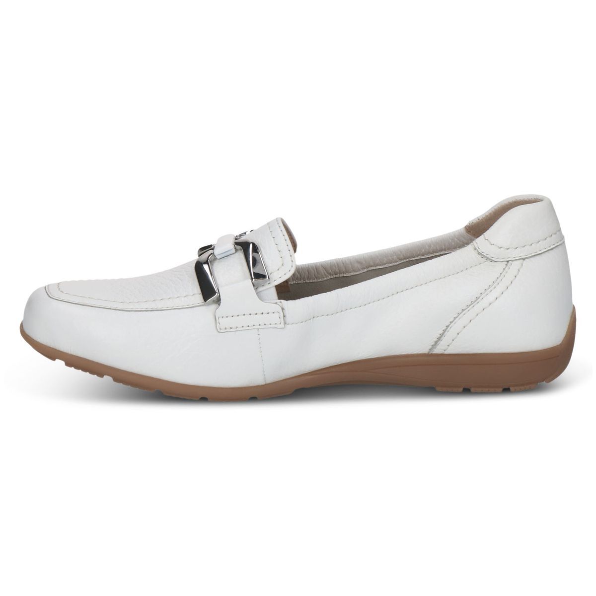Mocassin en cuir blanc fauve, CAPRICE