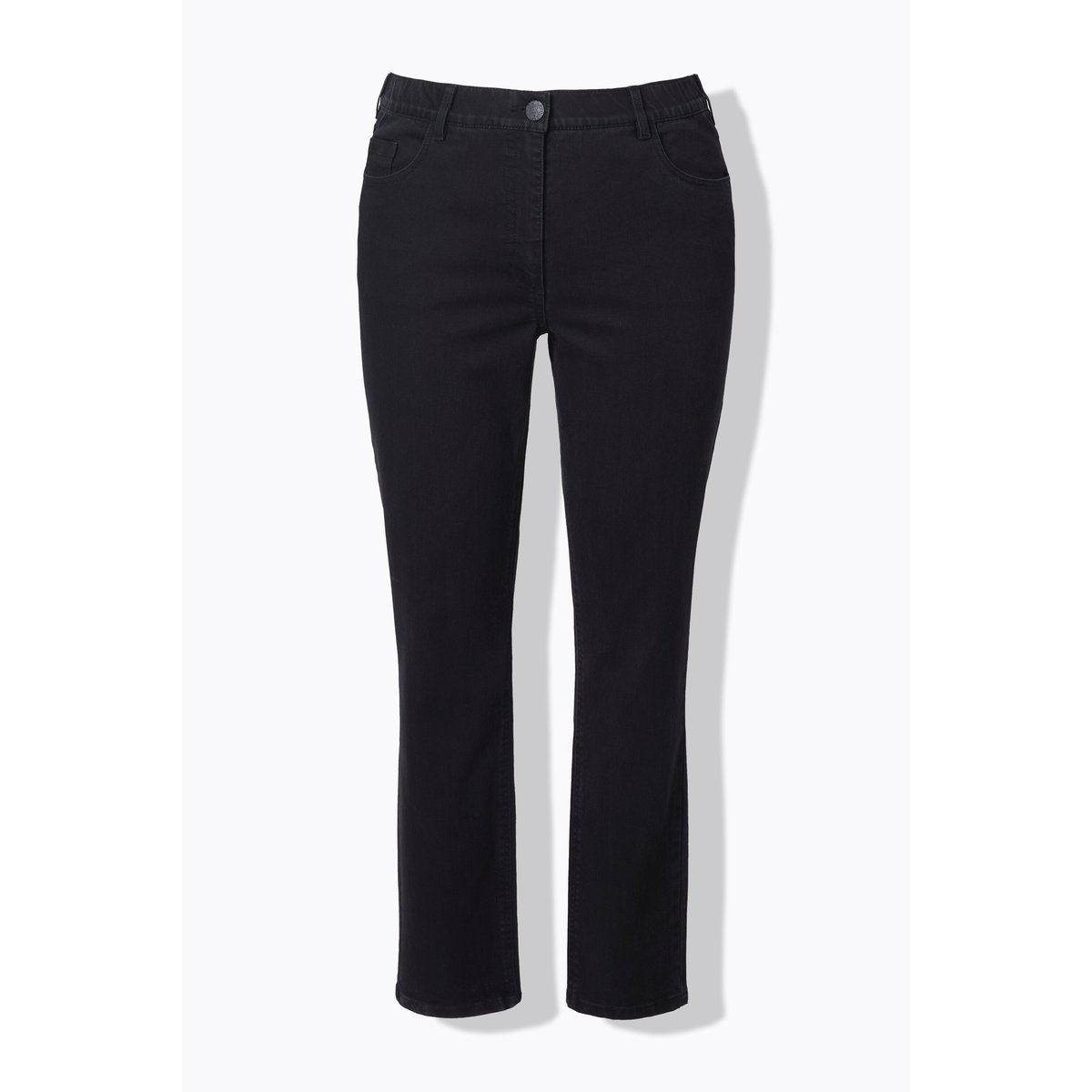 Jean Mia en denim stretch, taille confortable noir, ULLA POPKEN