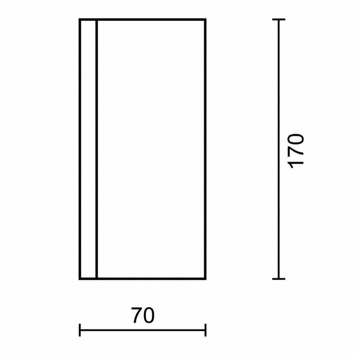 Miroir mural rectangulaire 170 cm MILANO argenté, PIER IMPORT