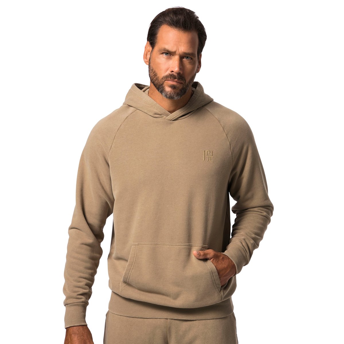 Sweat-shirt en molleton gris brun, JP1880