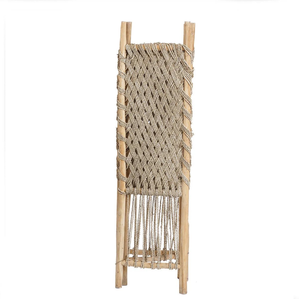 Paravent en teck et herbe de mer DIVIDER beige, BAZAR BIZAR
