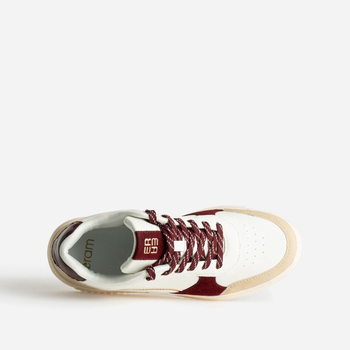 Basket PAREMIS blanc/rouge, ERAM