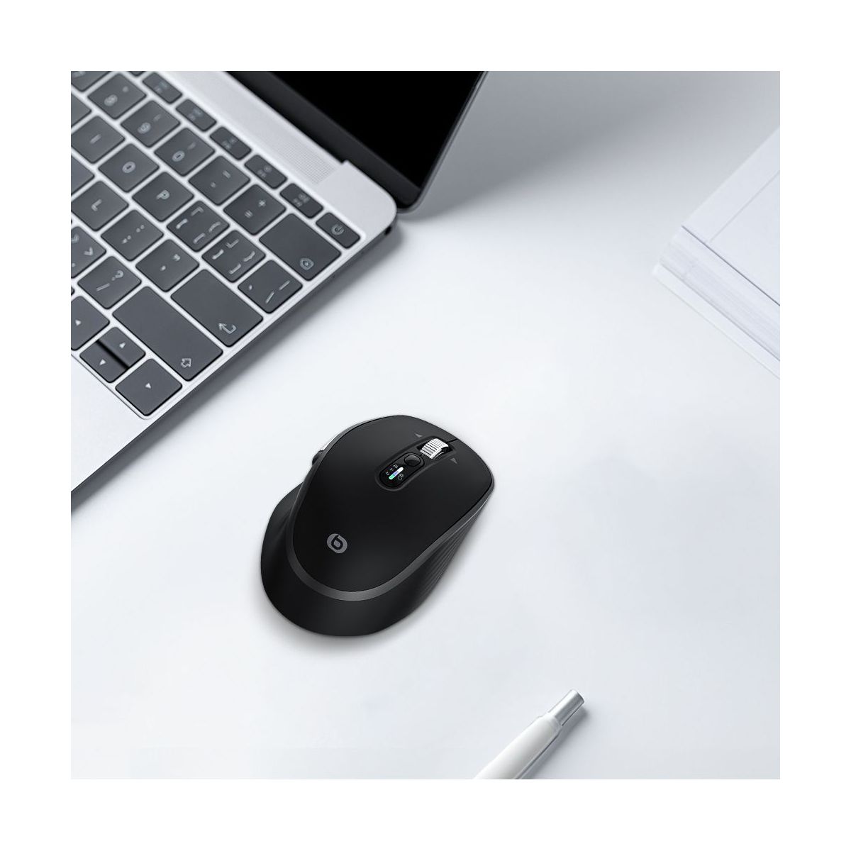 Souris sans fil rechargeable ME_DW couleur unique, ESSENTIEL B