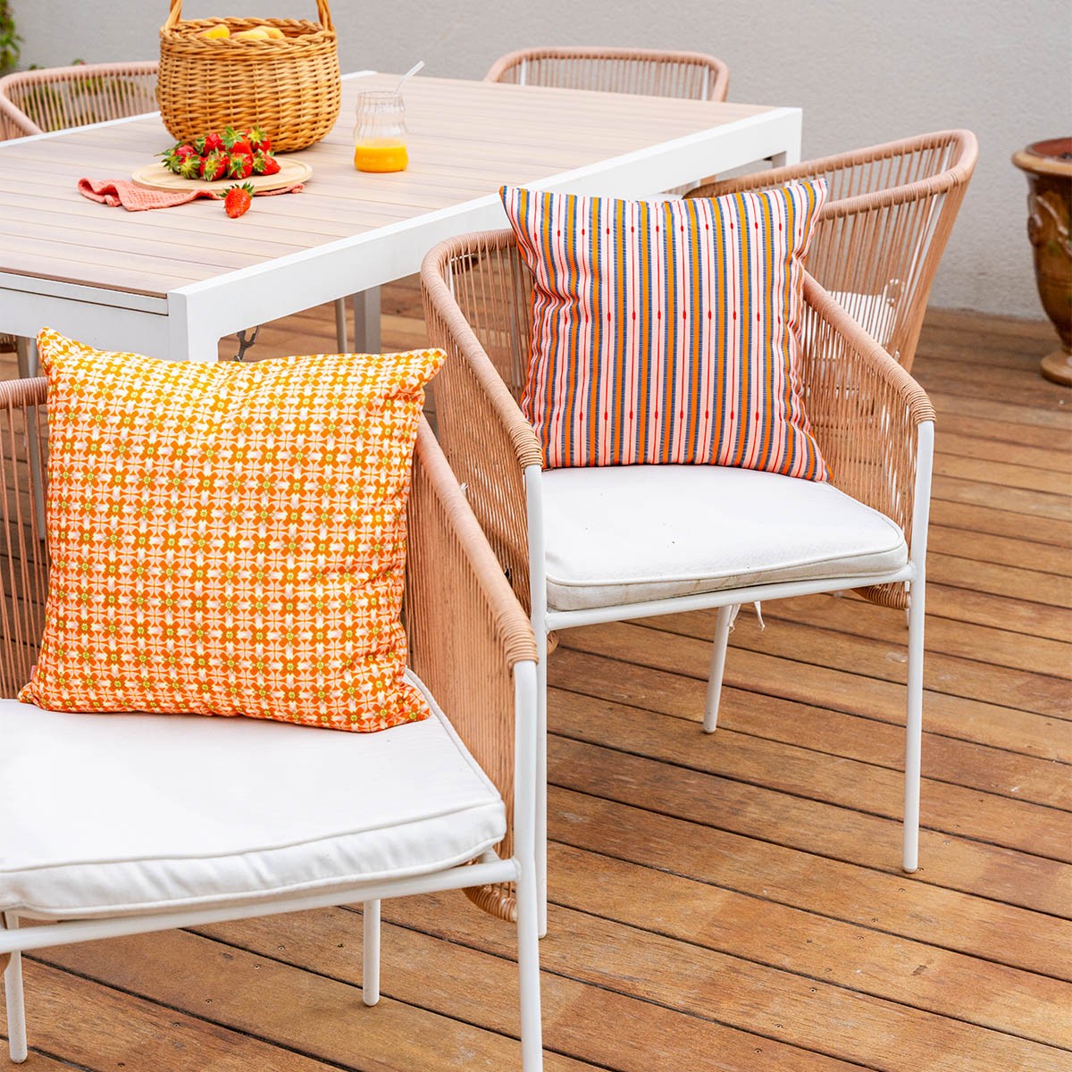 Housse de coussin extérieur NOUR orange, VENT DE BOHÈME