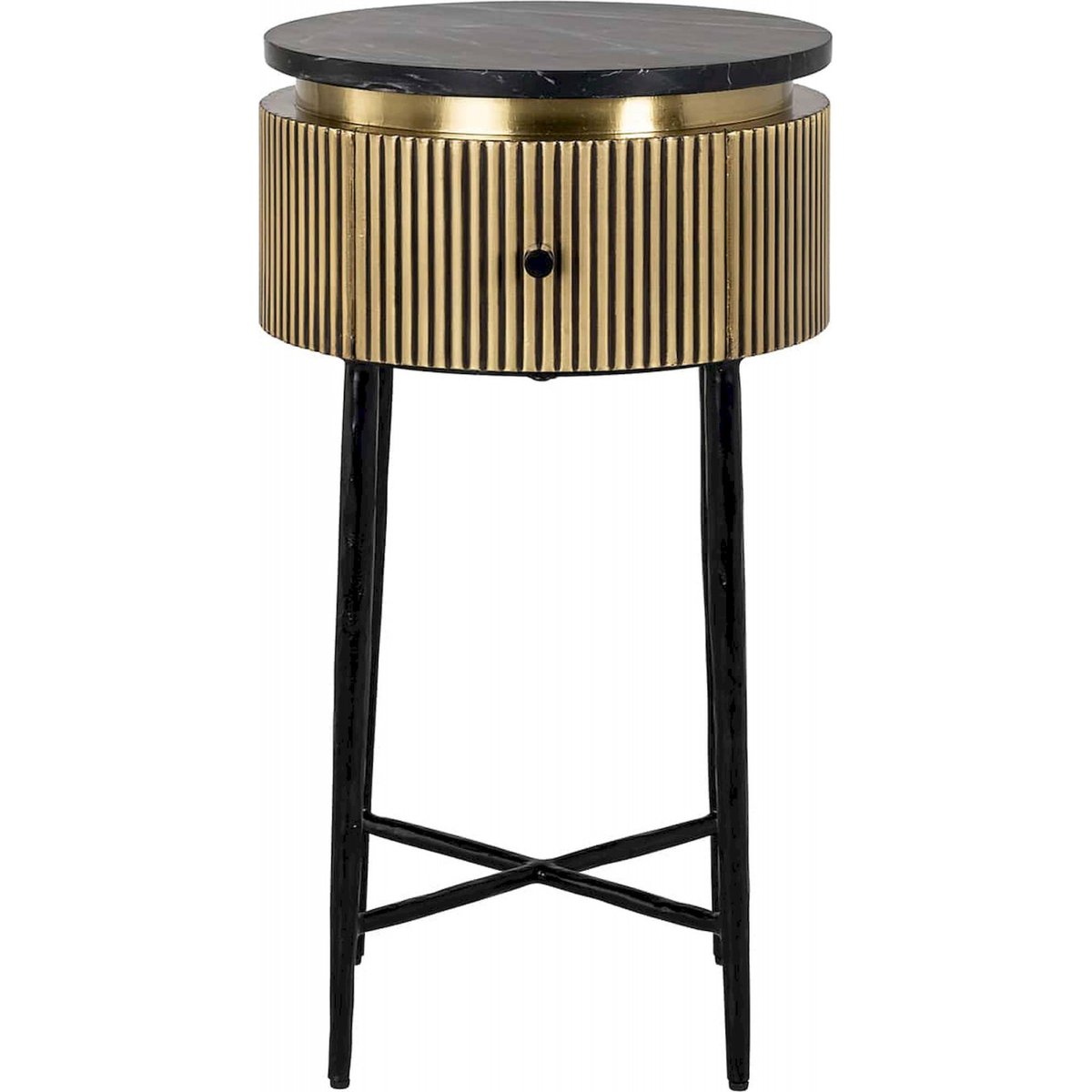 Table d'appoint en fer, IRONVILLE doré chic et moderne, RECOLLECTION