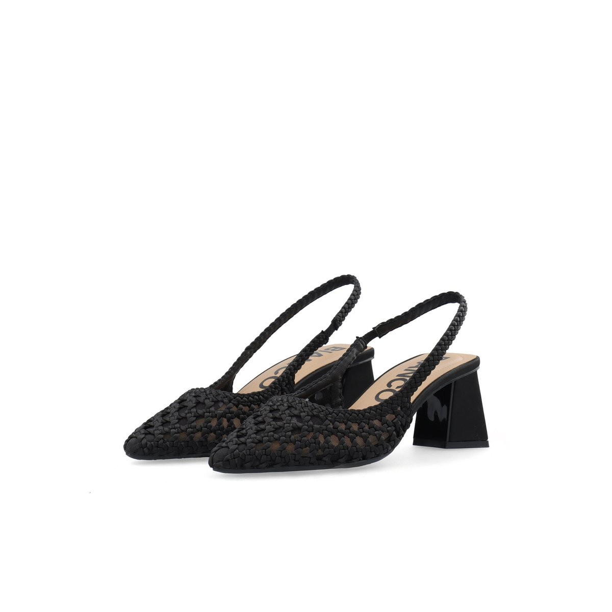 Chaussures À Bride Arrière black1, BIANCO