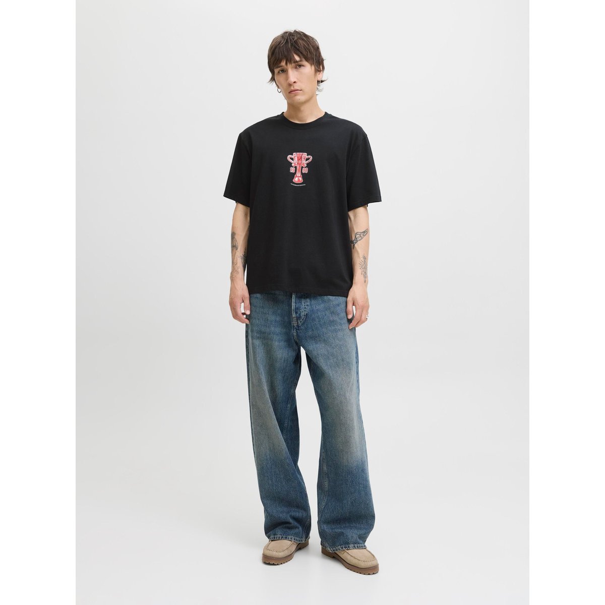 T-Shirt black 1, JACK & JONES
