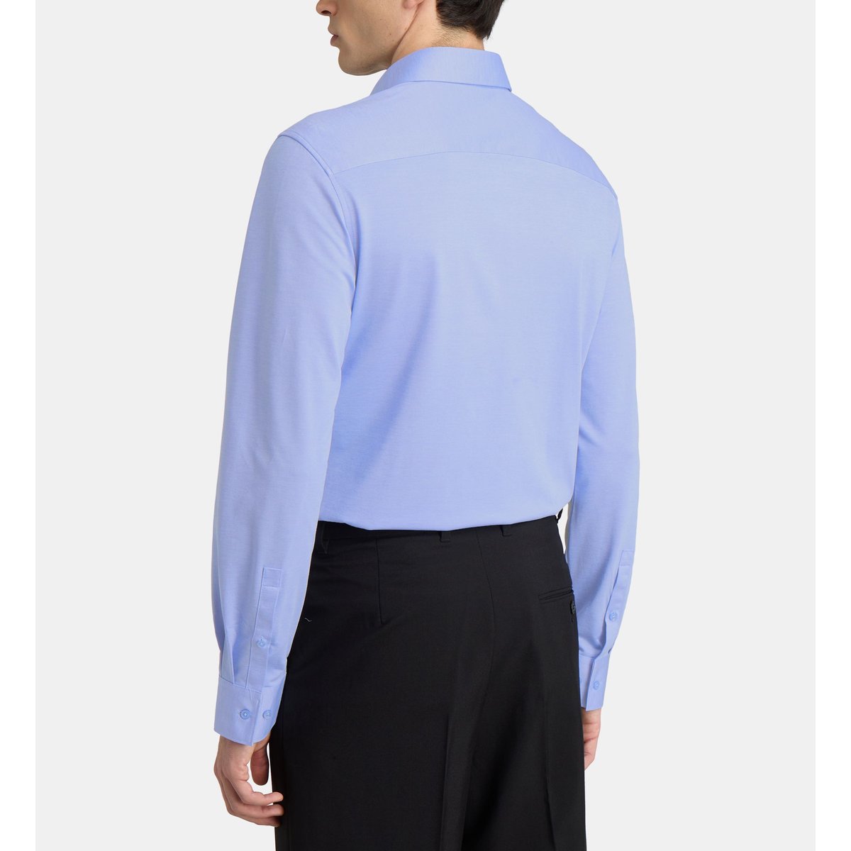 Chemise oxford droite stretch hoxtek en coton mélangé bleu clair, GALERIES LAFAYETTE