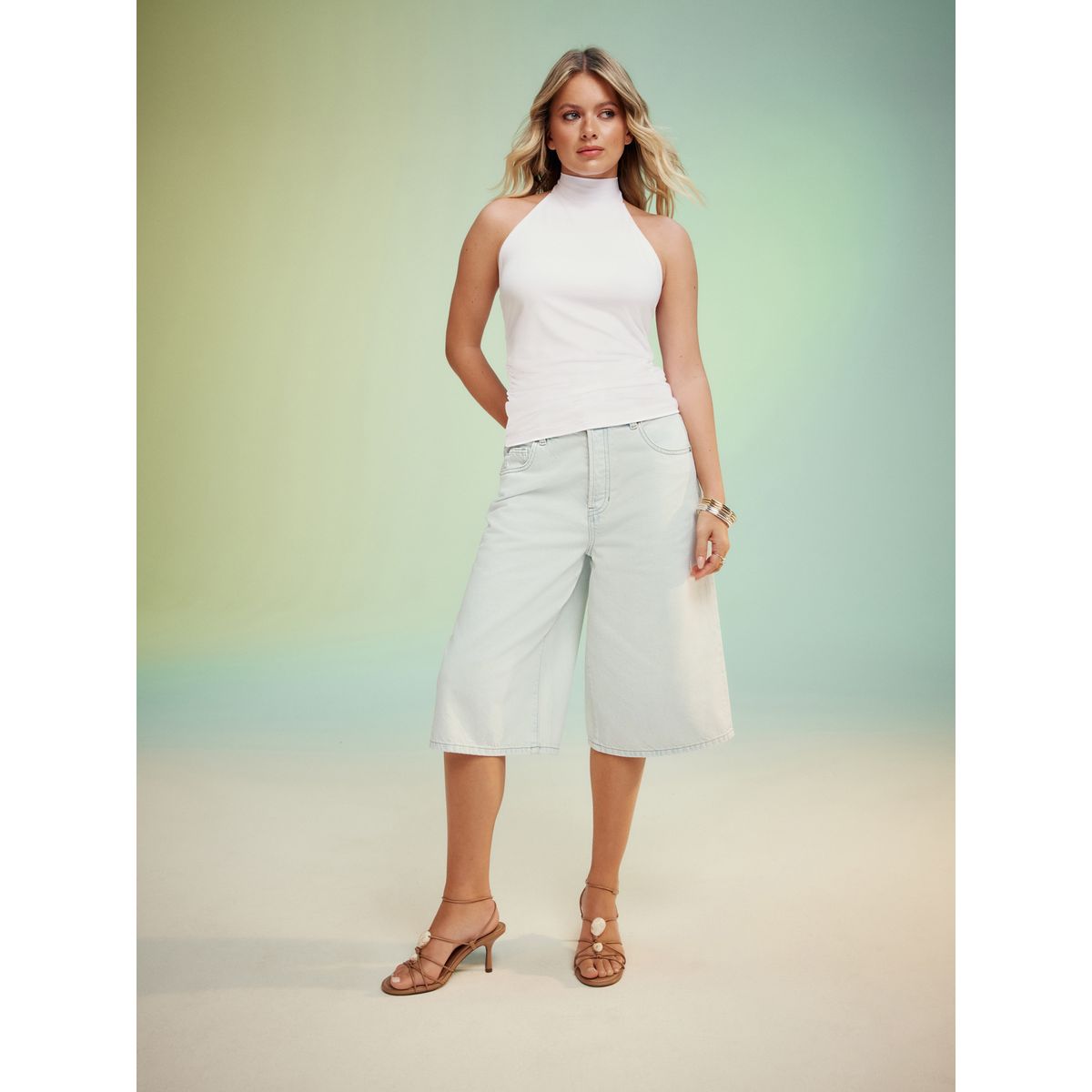 Top sans manches fluide doux dos nu foulard blanc, NEXT
