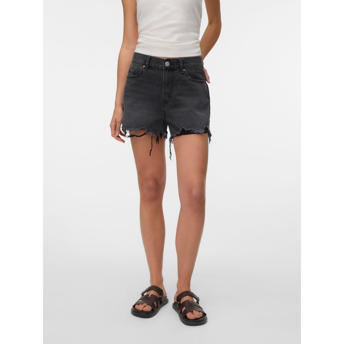 Short En Denim black denim 1, VERO MODA