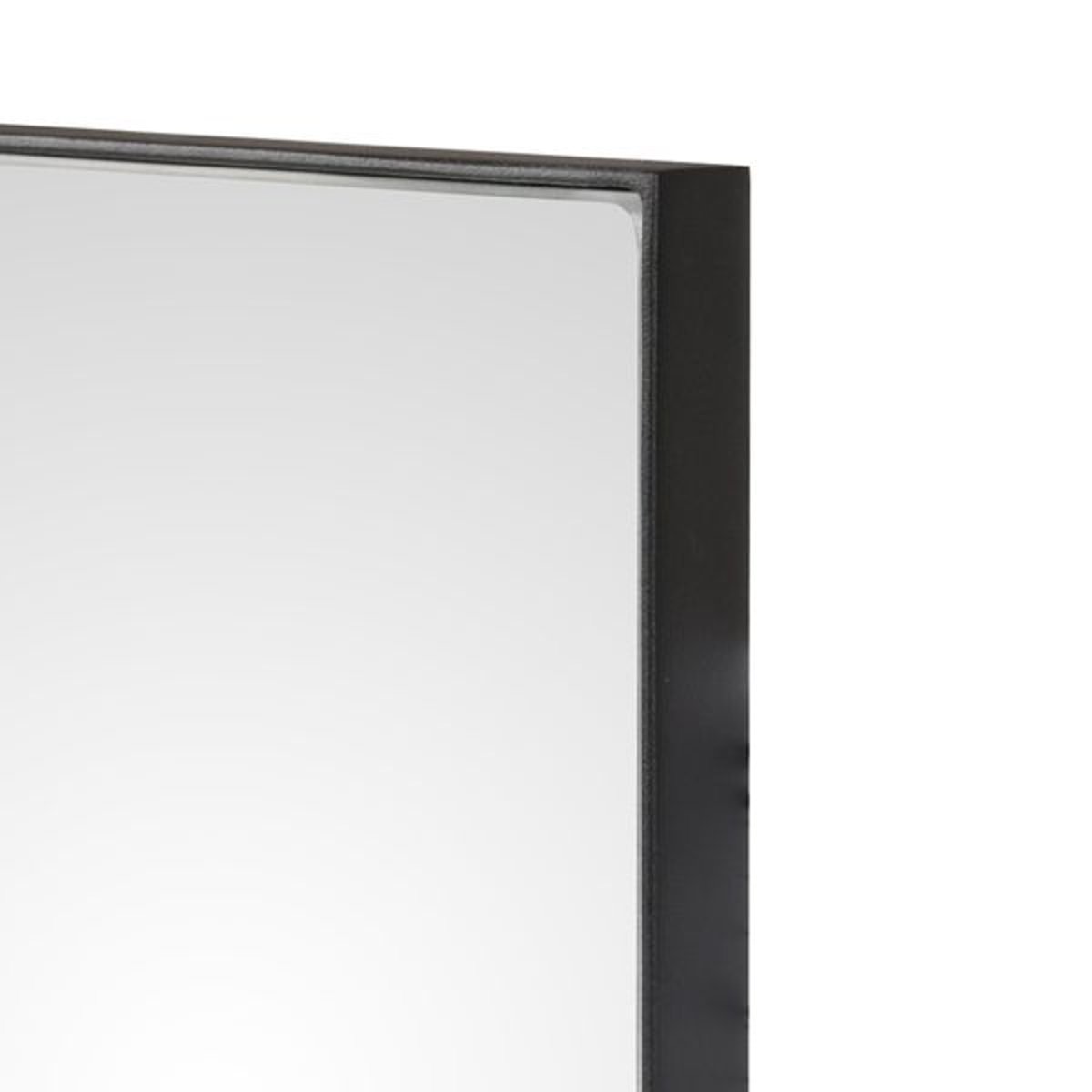 Miroir rectangulaire métal noir noir carbone, ZAGO