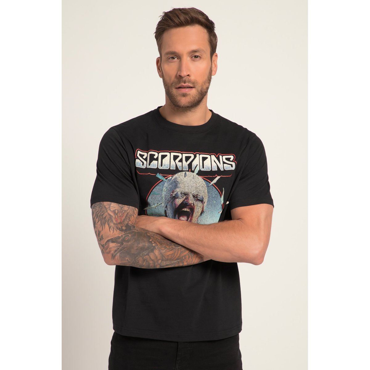 T-shirt du groupe Scorpions, manches courtes noir, JP1880