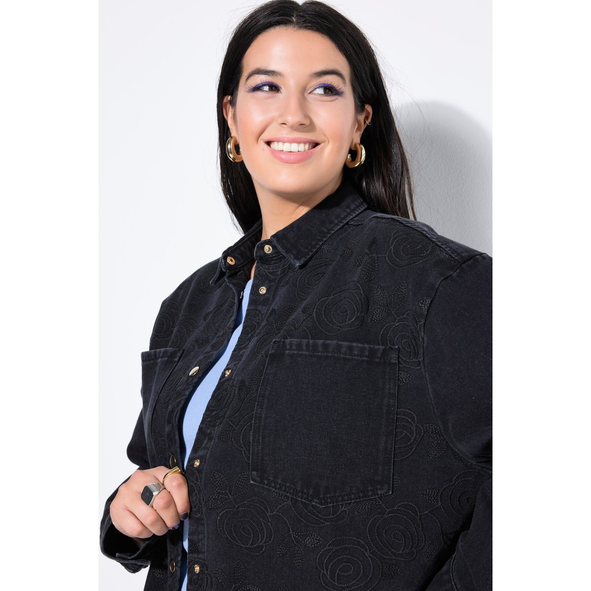 Chemise en jean oversize noir, STUDIO UNTOLD