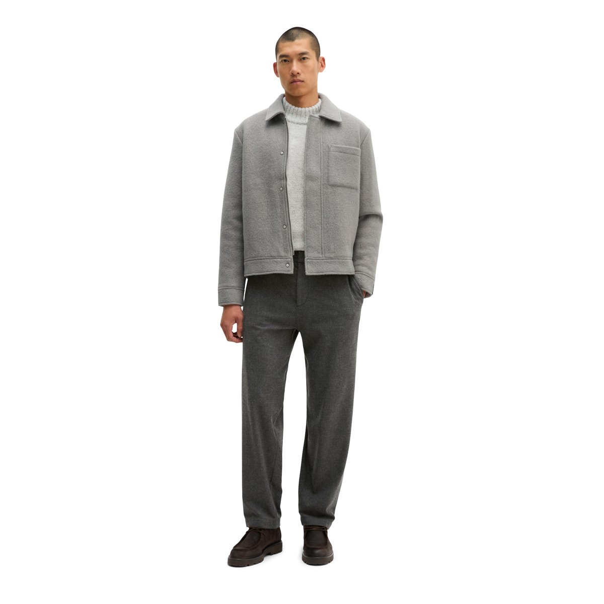 Blouson en laine coupe classique légèrement rembourré gris, MARC O'POLO