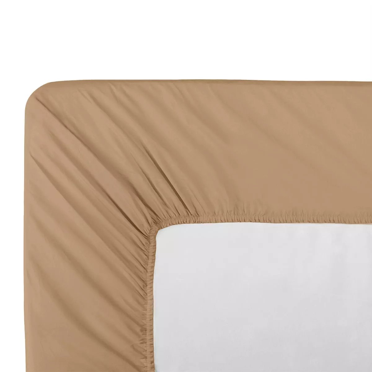 Drap housse b40 percale de coton LA PERCALE caramel, GARNIER THIEBAUT