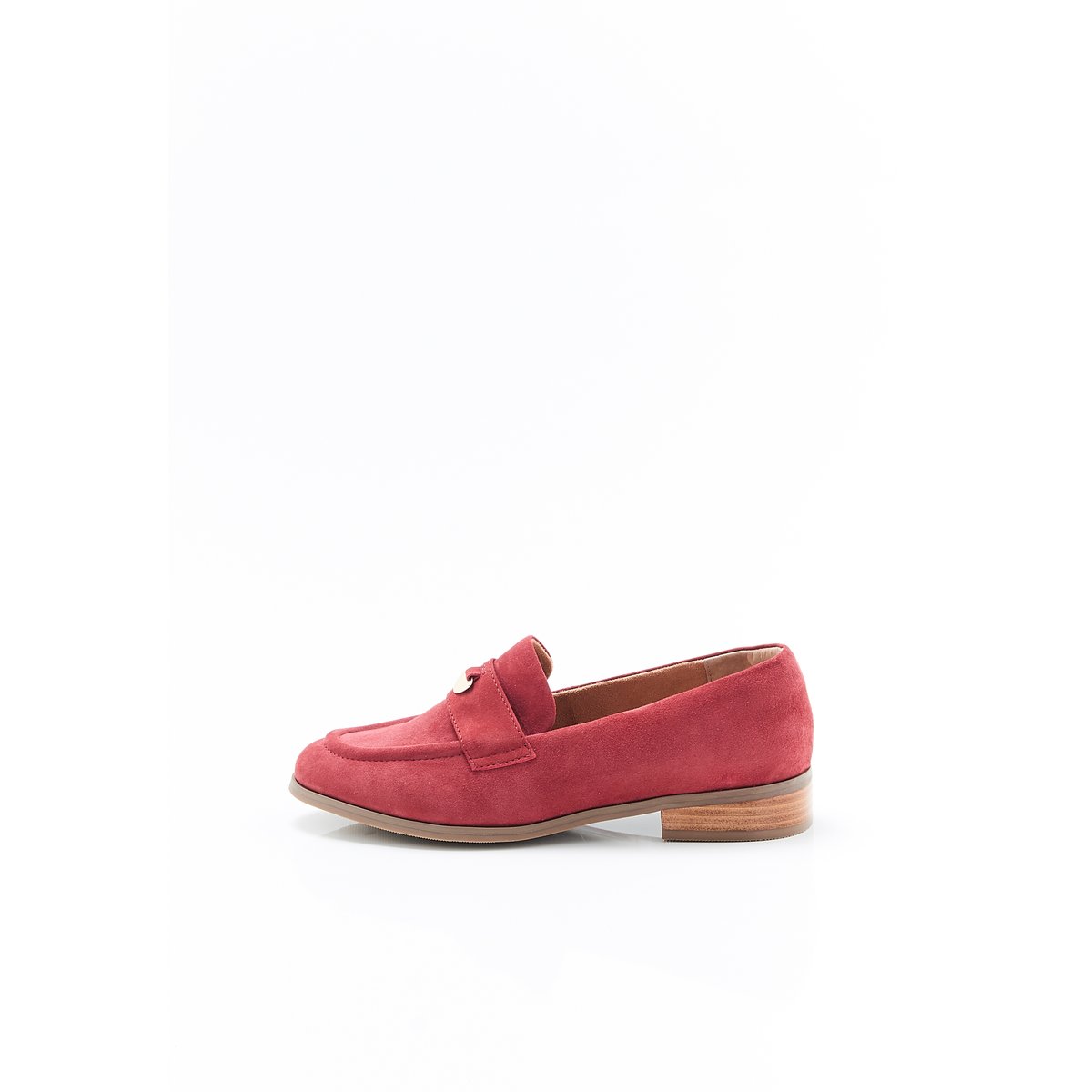 Mocassins avec médaillon rouge marsala, DAMART