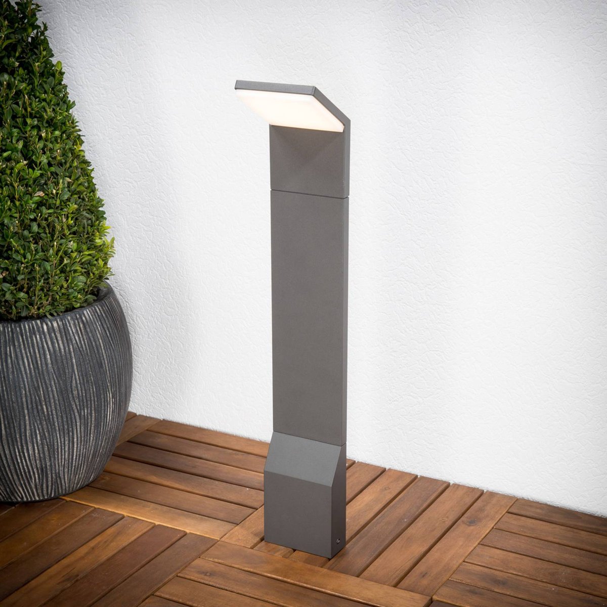 Luminaire extérieur en aluminium moderneLED anthracite, blanc, LUCANDE
