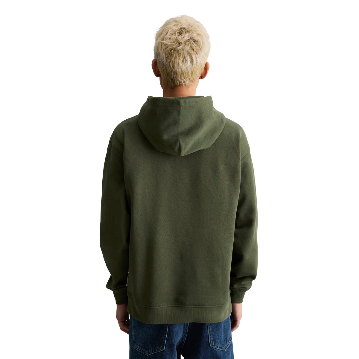 Hoodie relaxed en pur coton bio vert foncé, MARC O’POLO DENIM