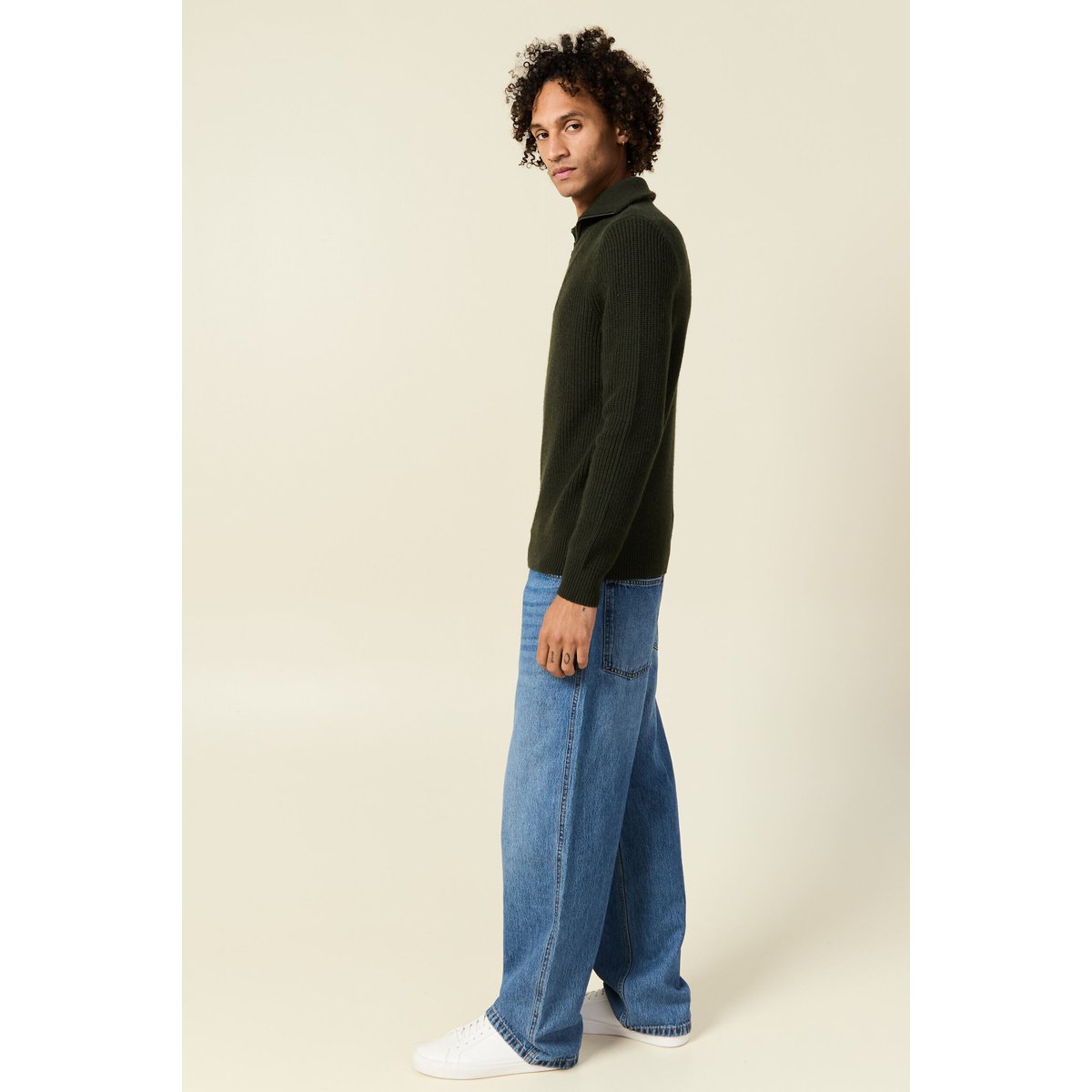 Pull col camionneur vert kaki, BONOBO