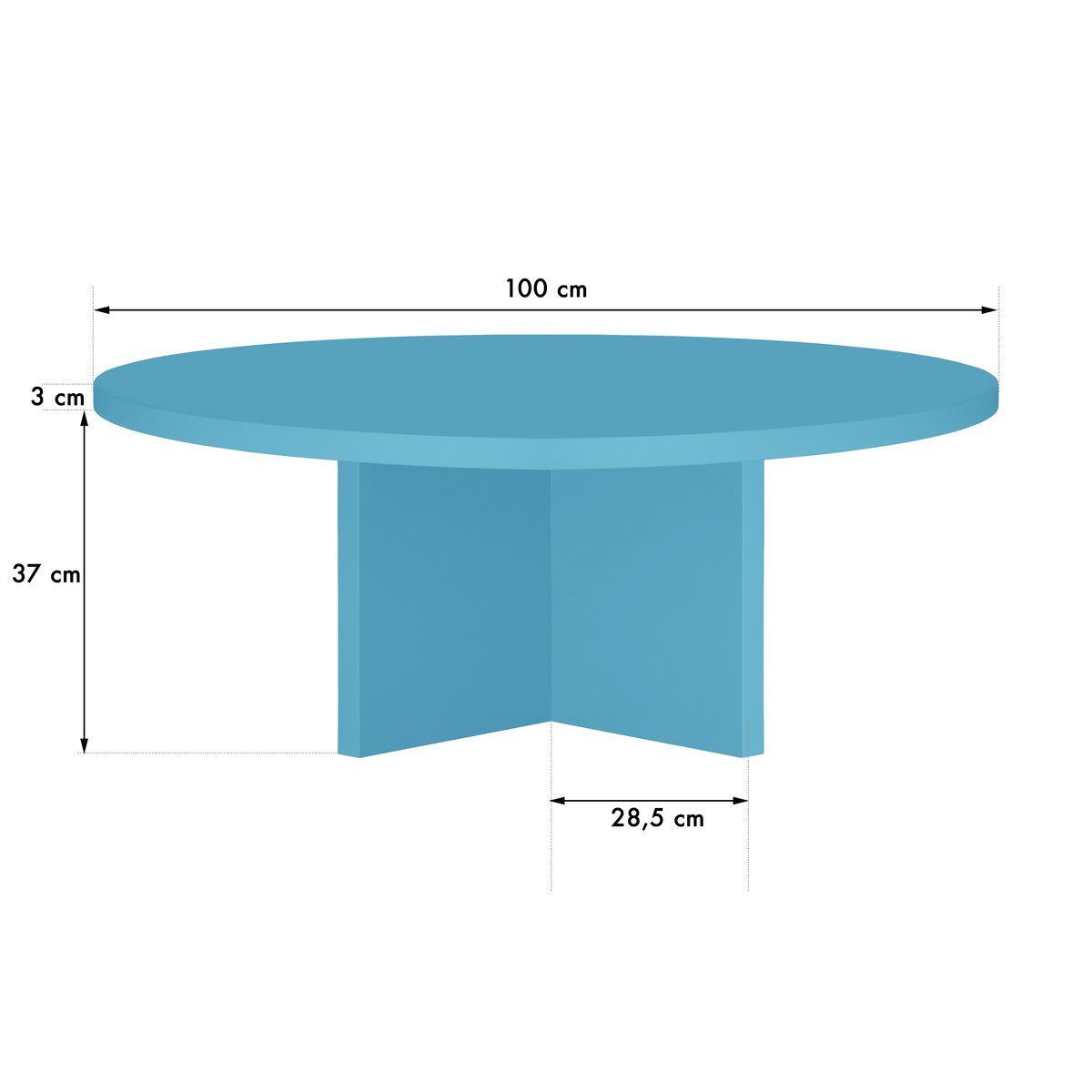 Table basse ronde PAUSA bleu, REALLY NICE THINGS