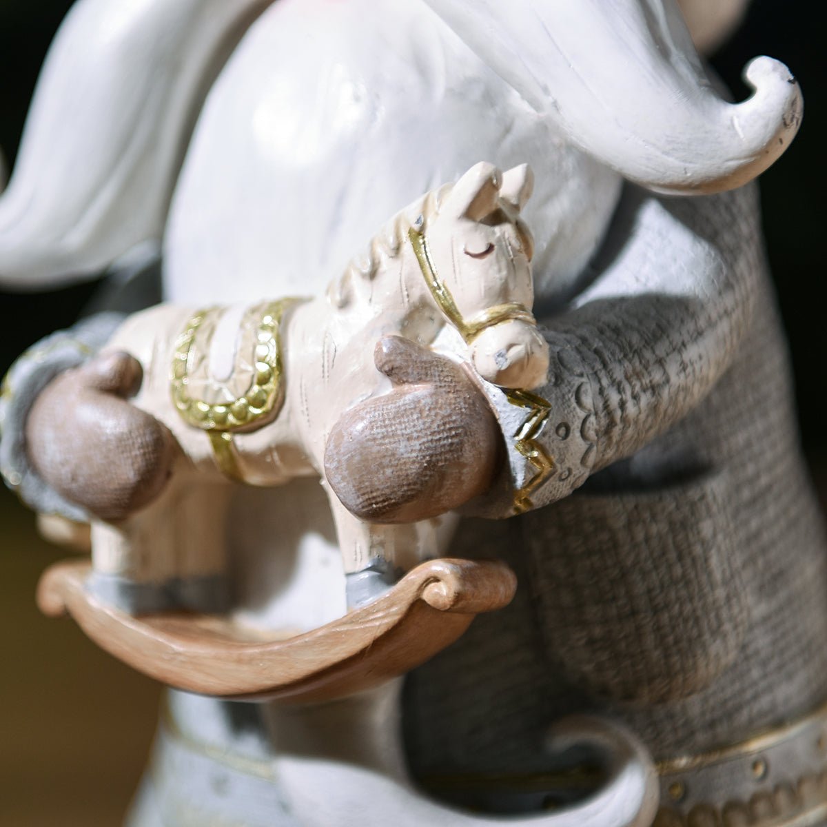 Figurine père noël décorative artificielle H28 PLAY gris, SIA DECO