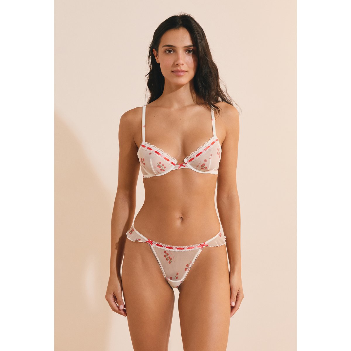 Soutien-gorge en tulle à motifs AROME blanc, ETAM