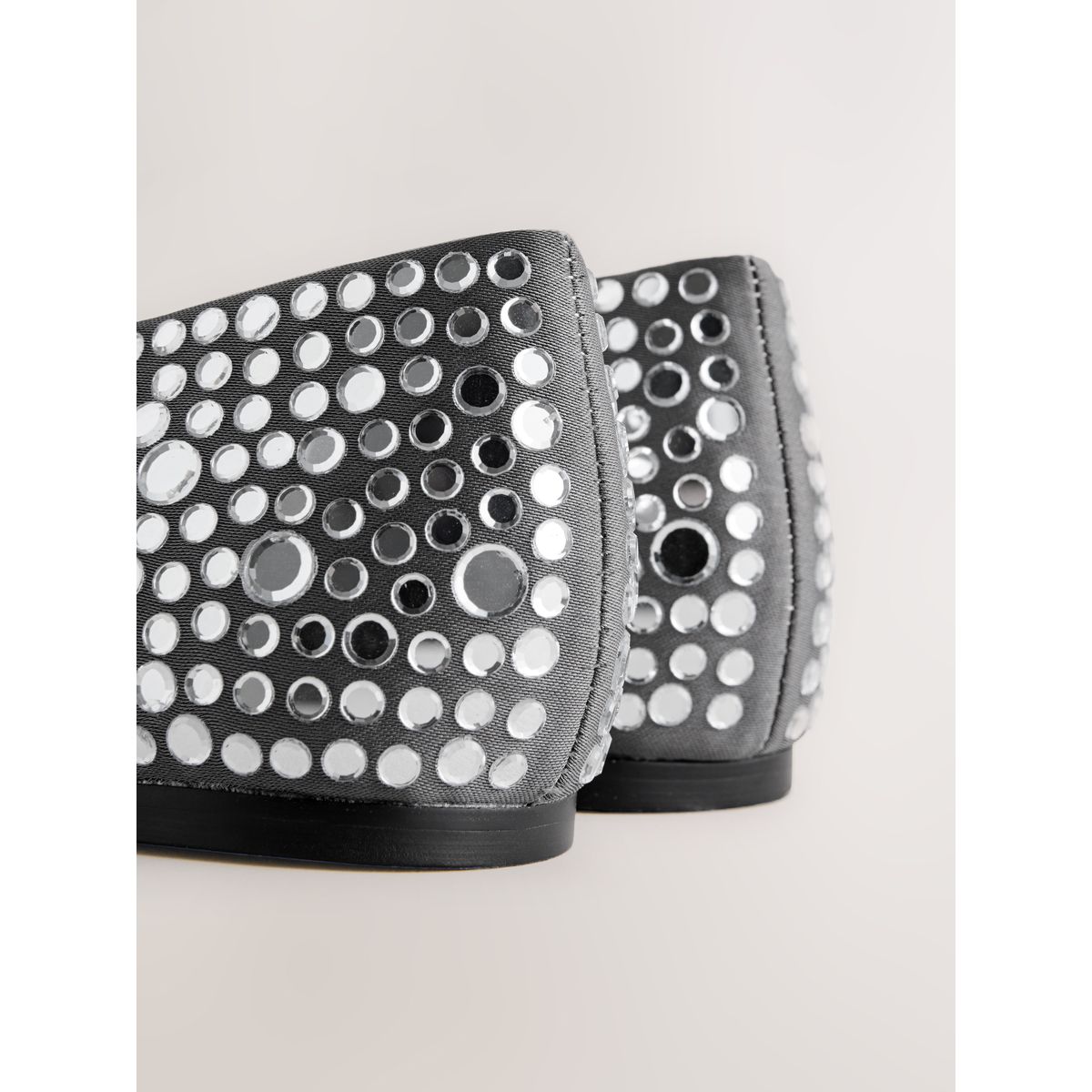 Ballerines à bout recourbé forever comfort® argent, NEXT