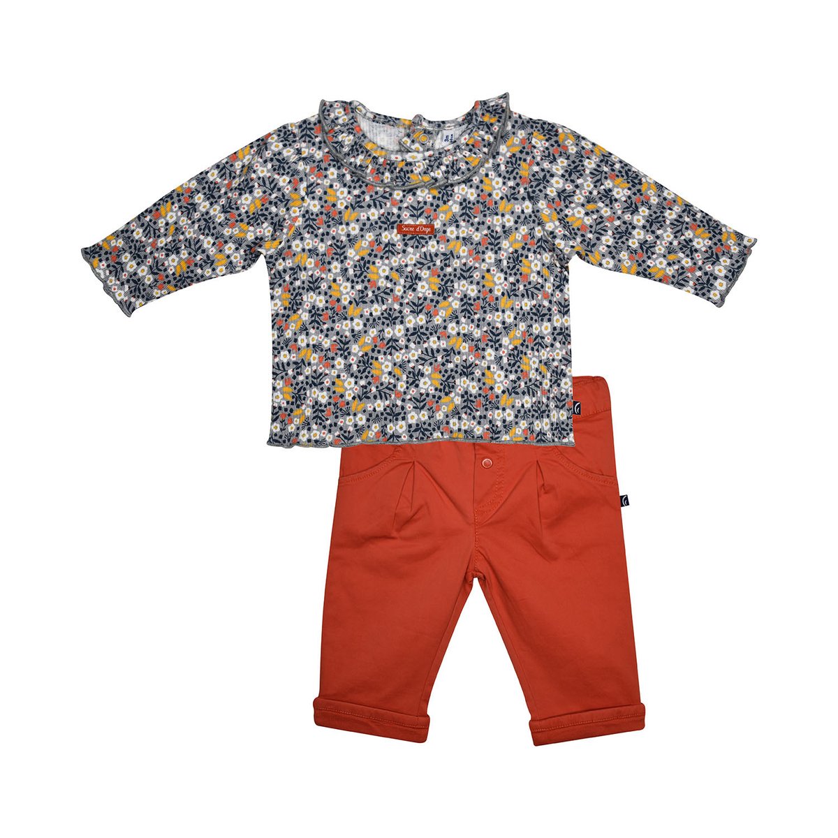 Tshirt pantalon ines bebe blanc, SUCRE D'ORGE