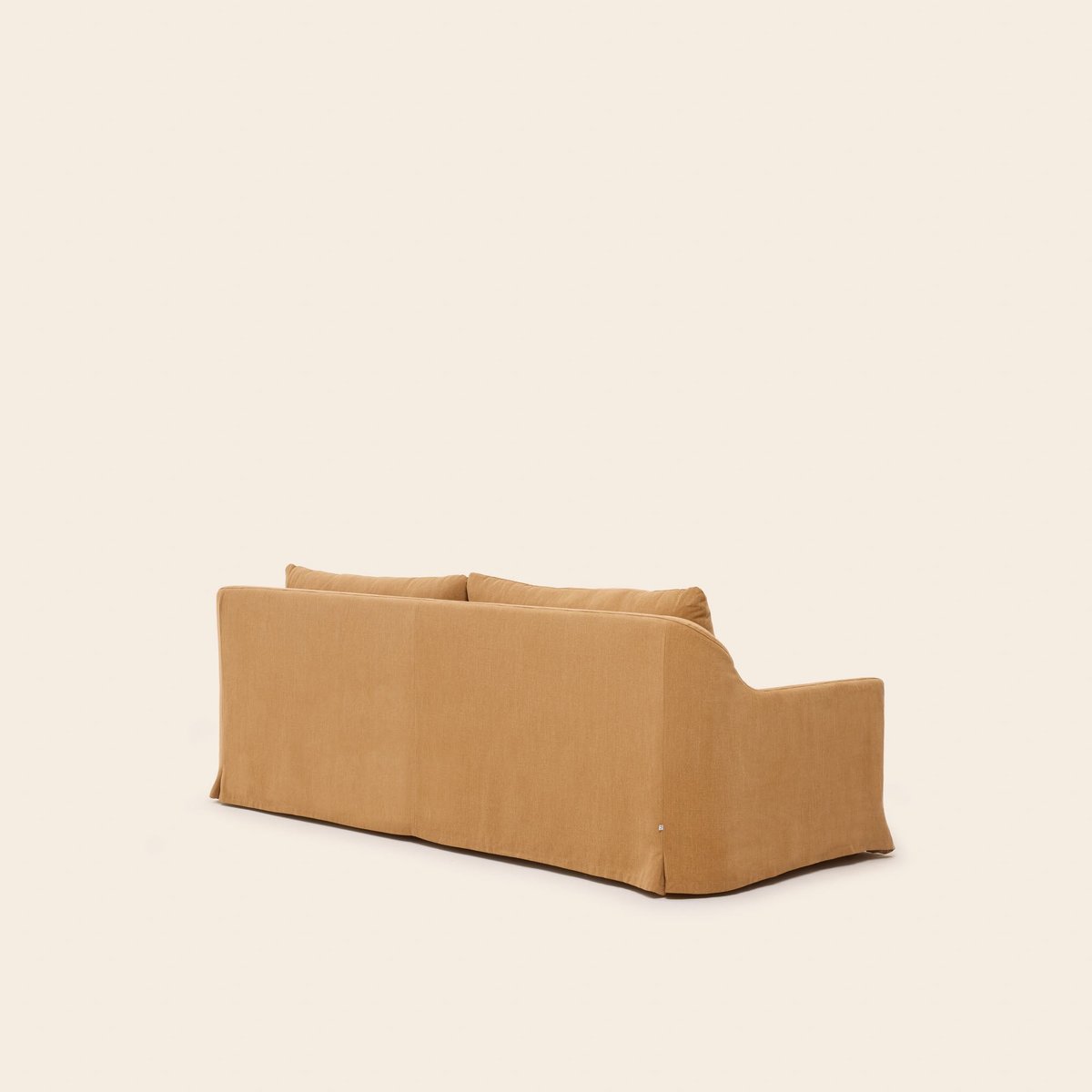 Canapé 3 Places en tissu chenille moelleuse CLARIBEL barbate caramel, MADURA