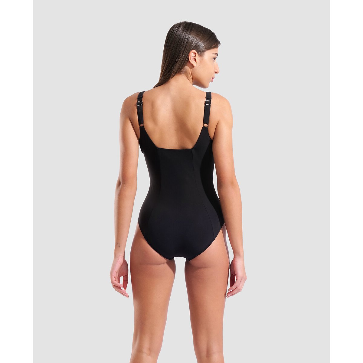 Maillot de bain GIANNA dos carré noir/gris/blanc, ARENA