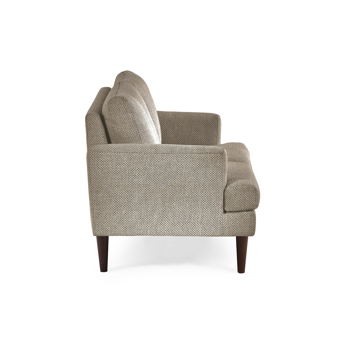 Evadne Woven Chenille Upholstered Compact 2 Seater Sofa taupe grey, SO'HOME