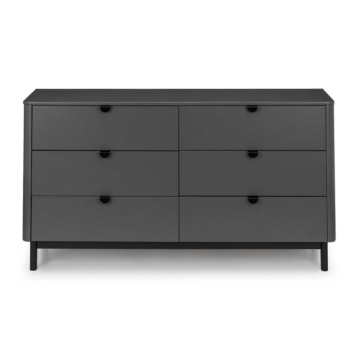 Alexis Wide Chest of 6 Drawers slate grey, SO'HOME