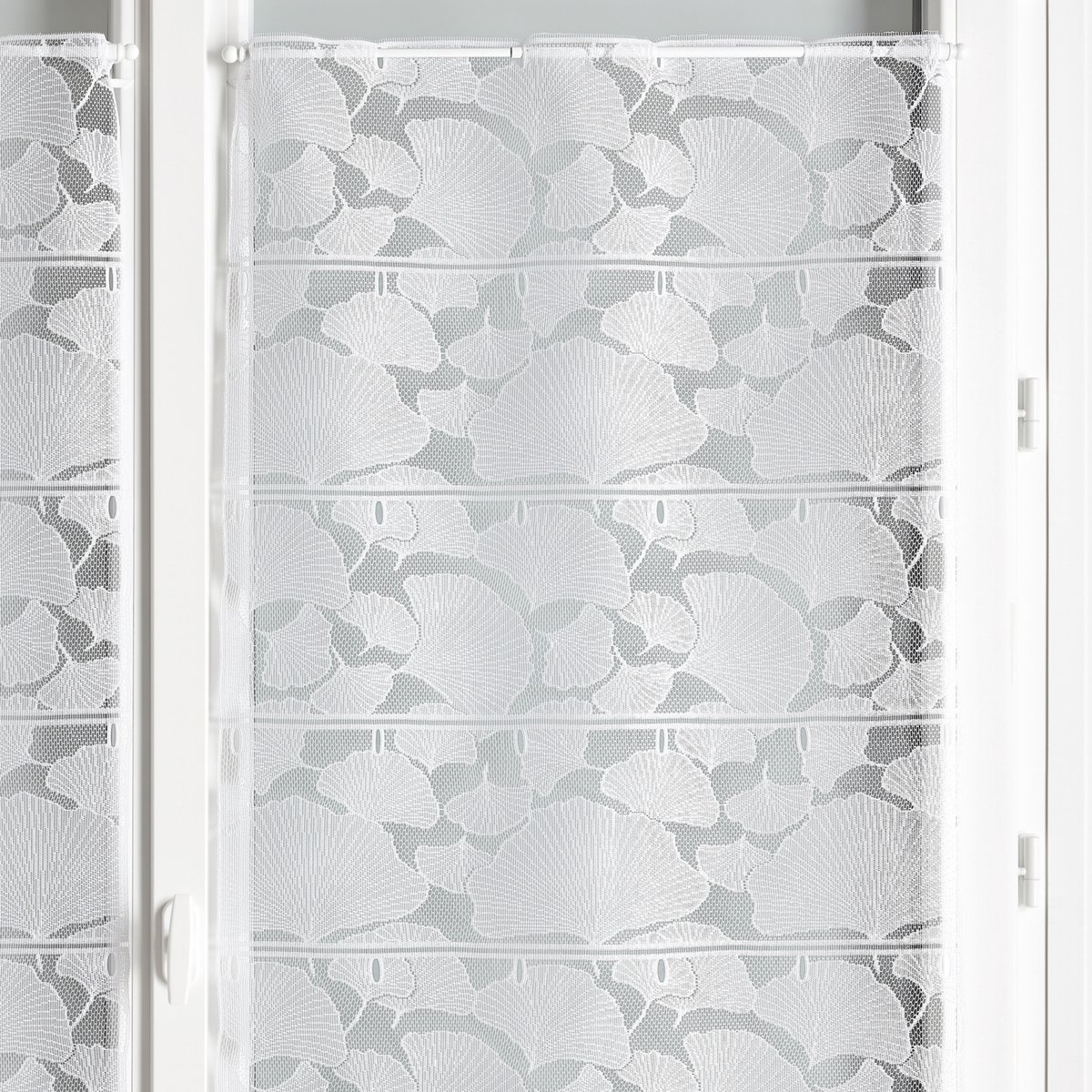 Modulable en maille avec motifs ginkgos - QABANE blanc, HOME MAISON