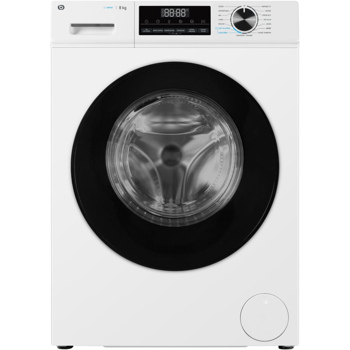 Lave linge hublot ELF814-5b couleur unique, ESSENTIEL B