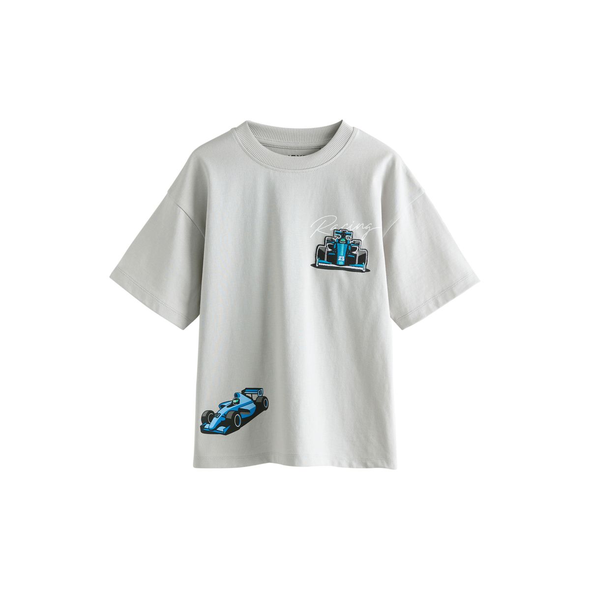 T-shirt manches courtes et imprimé, lot de 3 bleu/gris/vert, NEXT