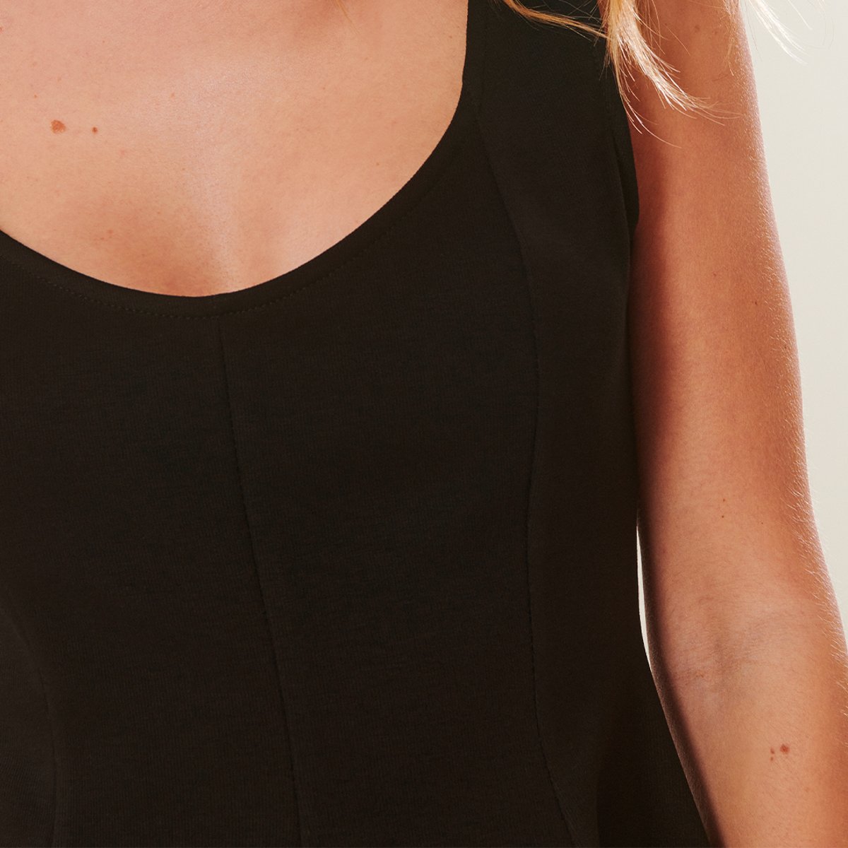 Top sans manches peplum TODD noir, BENOA