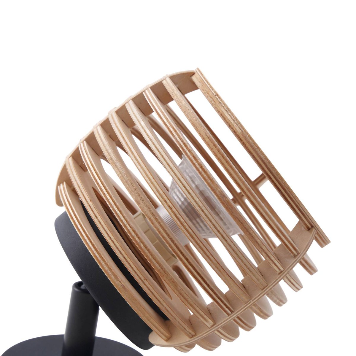 Applique en bois moderne, Ediz noir, bois clair, LINDBY
