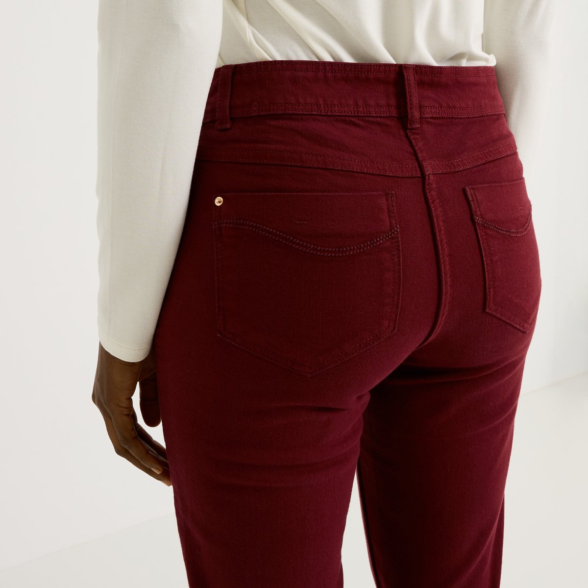 Jean droit NEWYORK D01 orange bordeaux, GRAIN DE MALICE