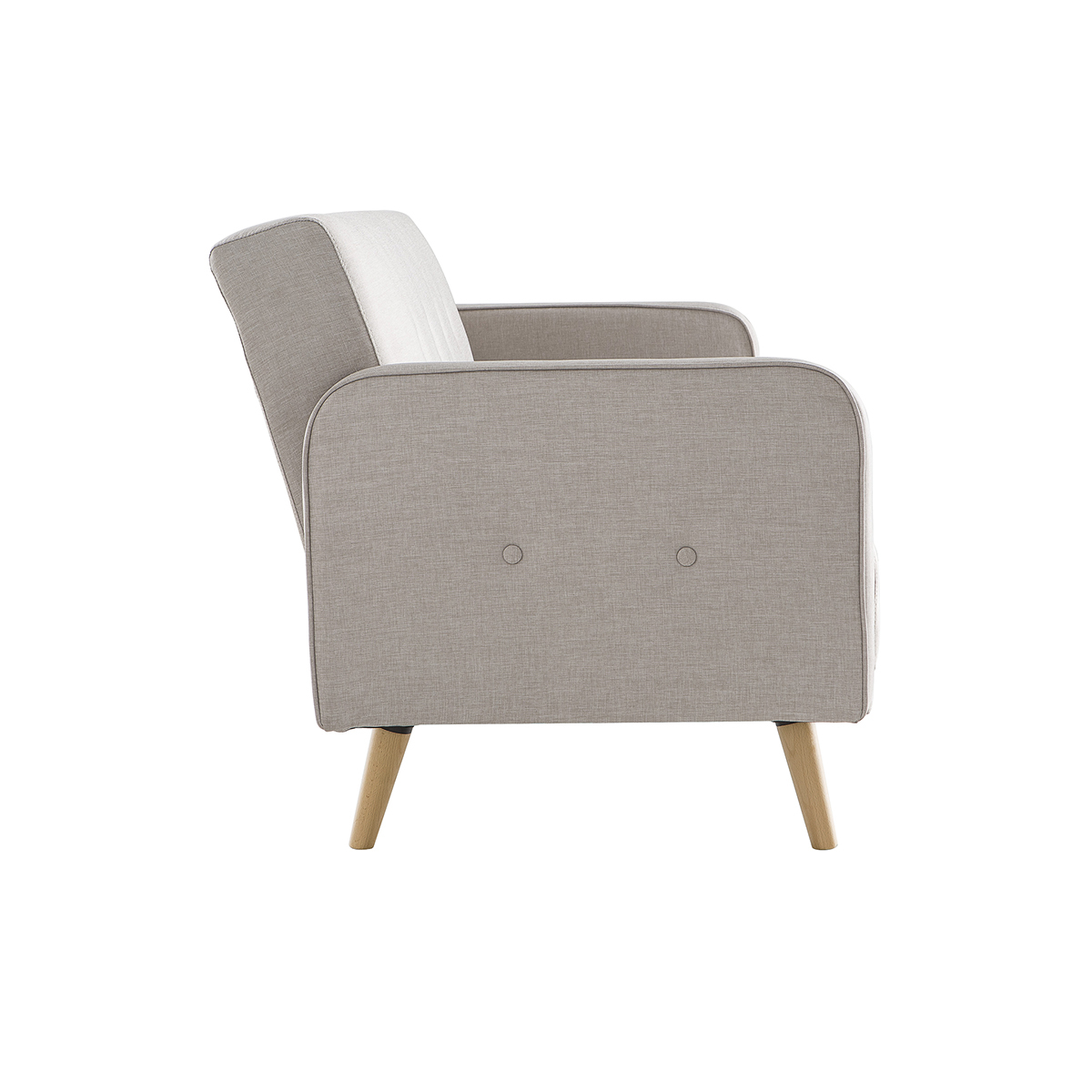 Canapé convertible scandinave 3 places ULLA naturel, MILIBOO