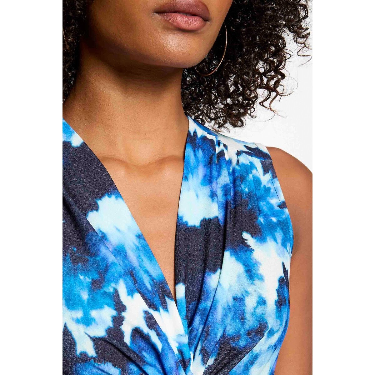 Robe longue droite imprimée imprimé, MORGAN