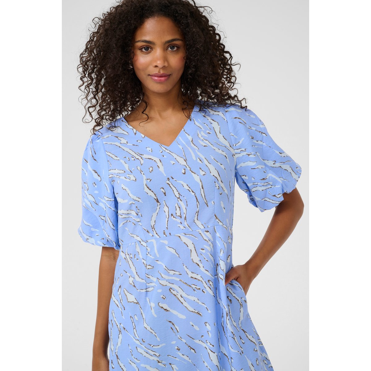 Dress bleu vista blue w. nantucket aop, KAFFE