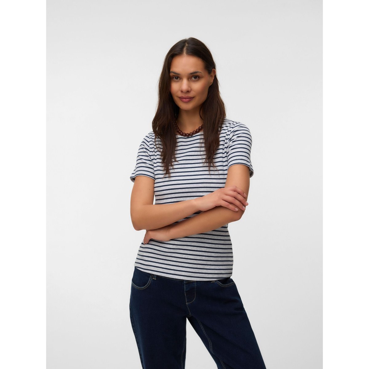 Top grise - light grey melange, MAMA LICIOUS