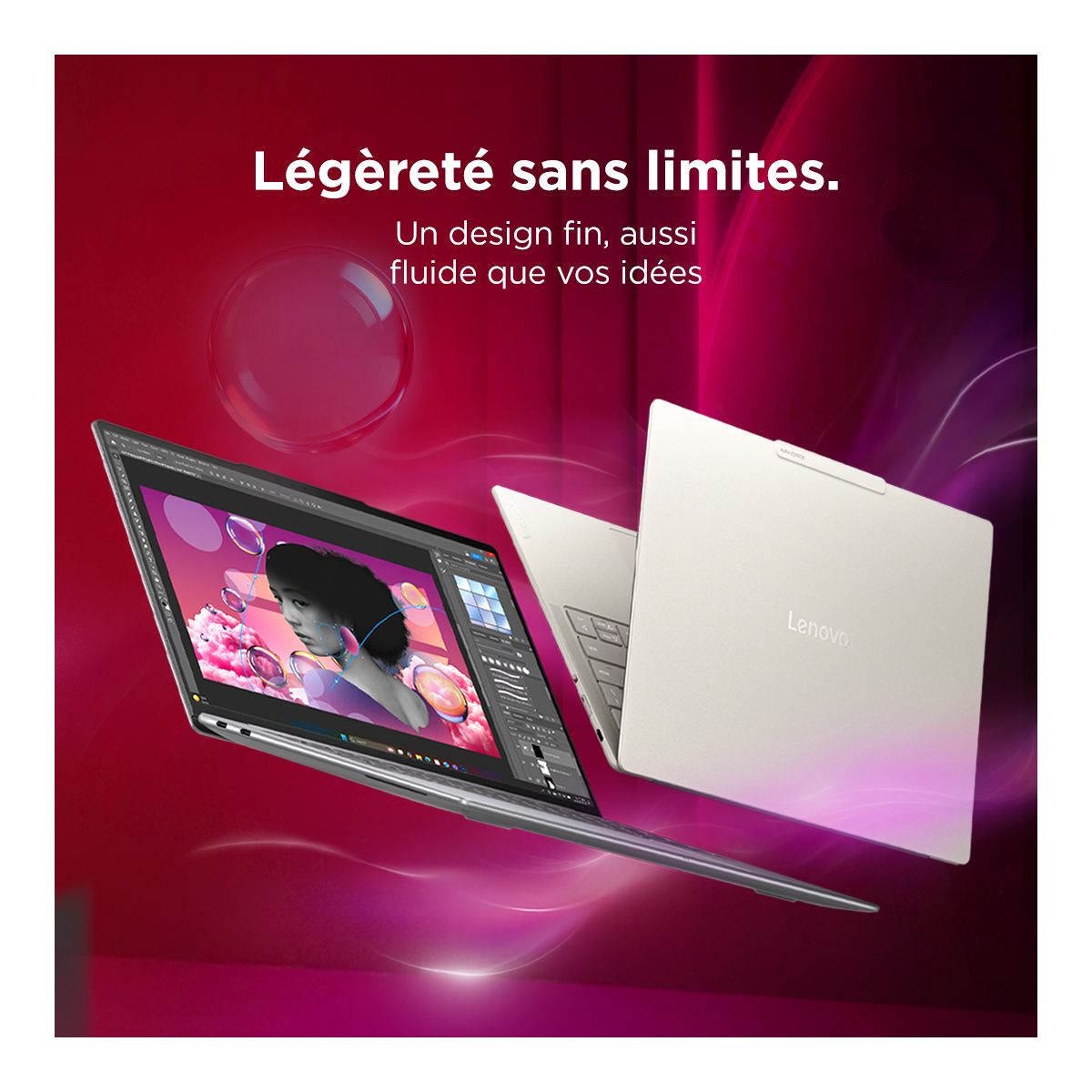 Ordinateur portable Yoga Slim 7 14IPH11 14" OLED Intel Core Ultra 5 322 16 Go RAM LPDDR5x SSD 512 Go couleur unique, LENOVO