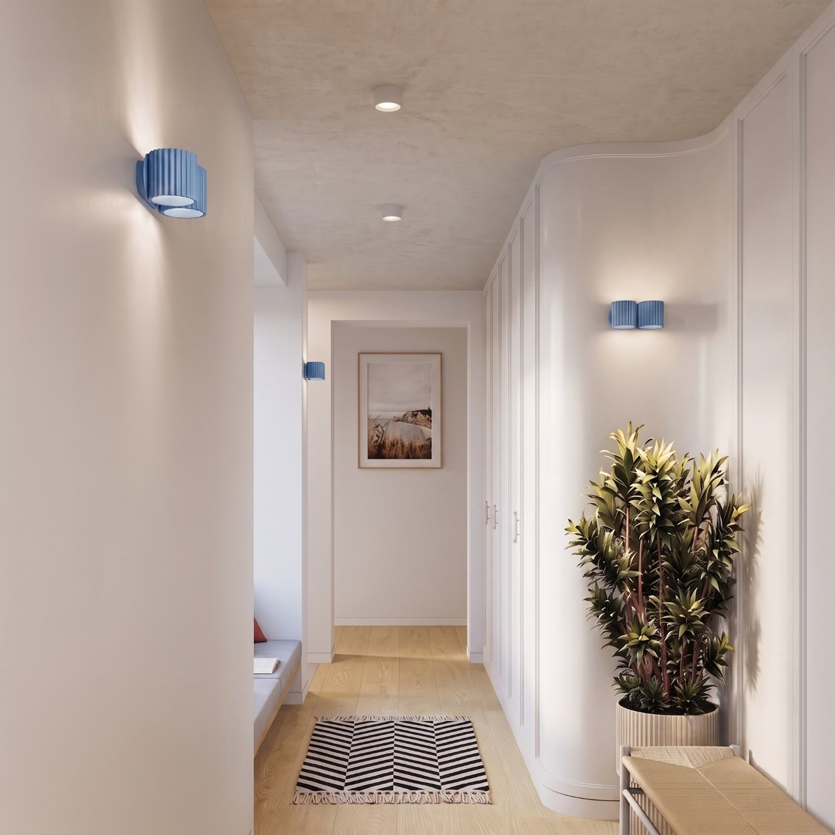 Applique murale Aluminium Bleu G9 2 Aura bleu, EDEN