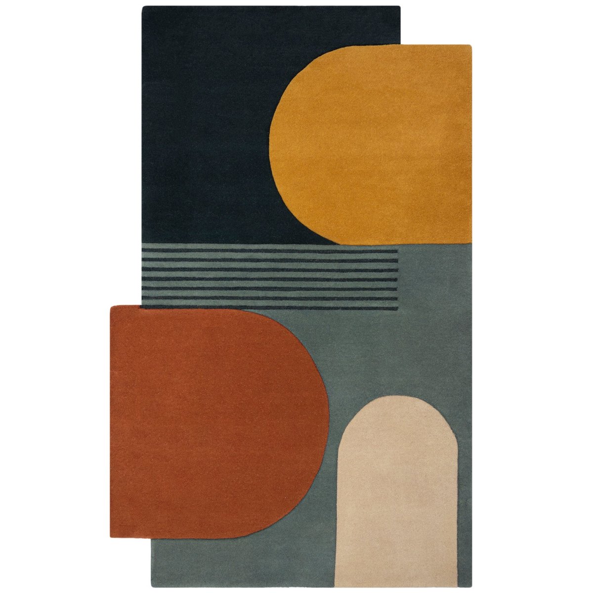 Tapis pure laine LOZENGE multicolore, FLAIR RUGS