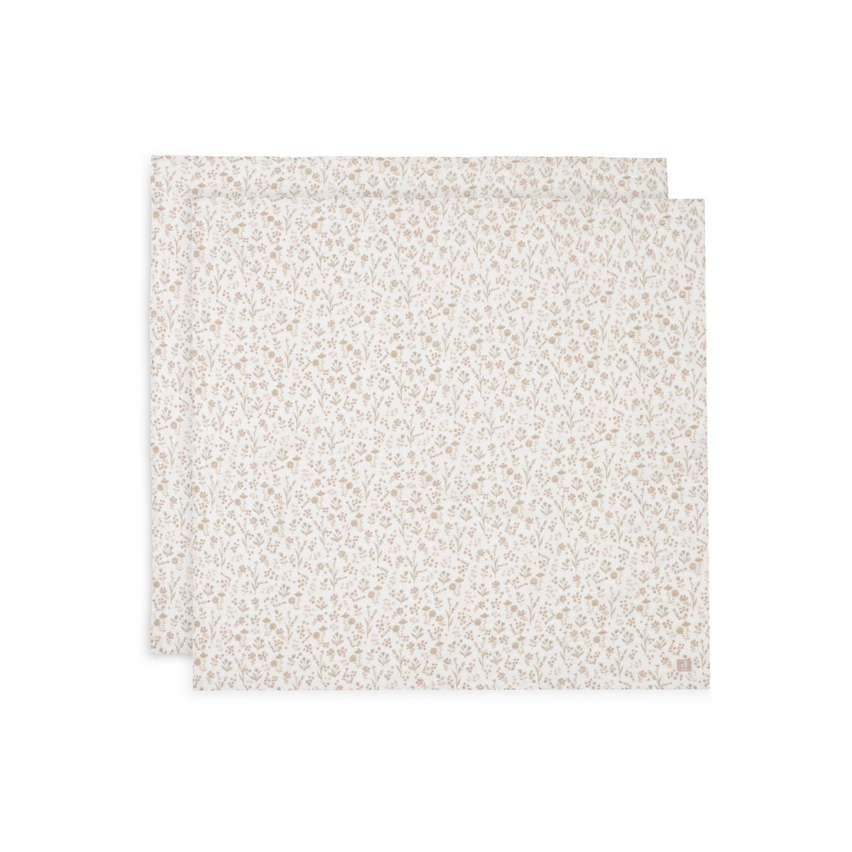 Lot de 2 langes gaze de coton 115 x 115 cm Bloomy couleur unique, JOLLEIN