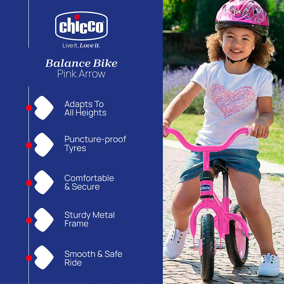 Arrow Balance Bike pink, CHICCO