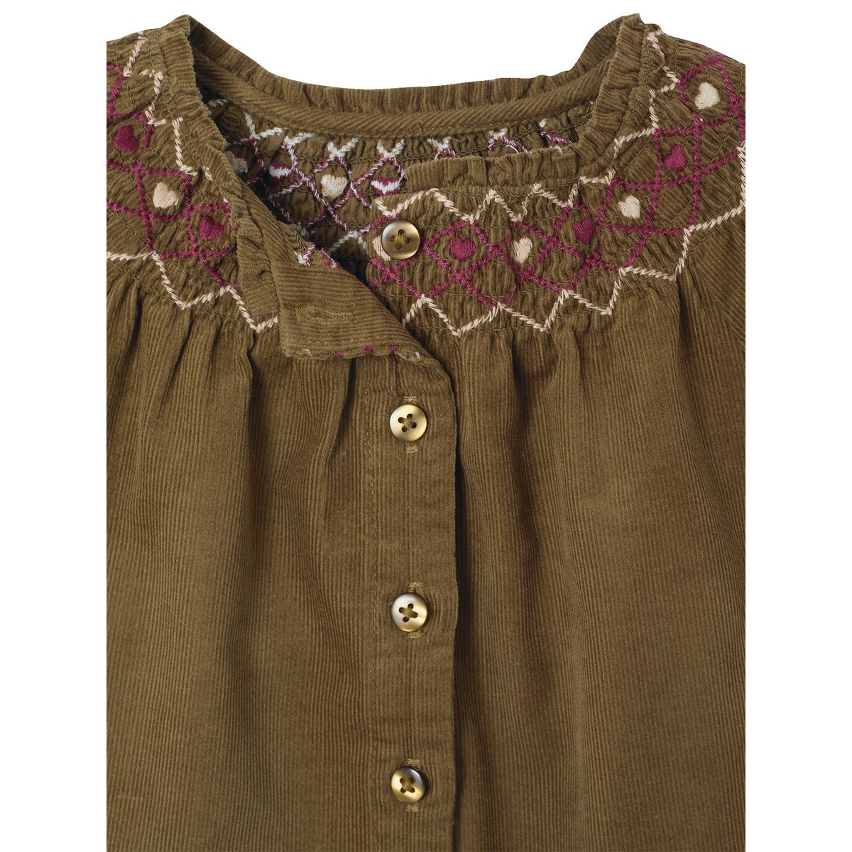 Blouse manches longues olive, VERTBAUDET